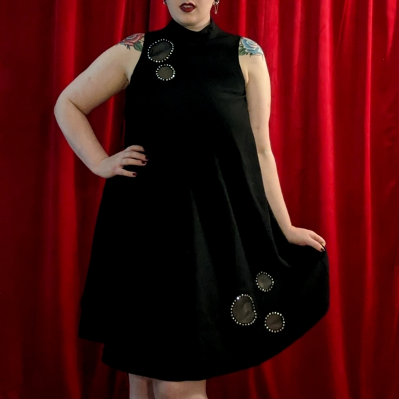 A. J. Bari Dresses & Skirts - Vintage 80s does 60s mod A-line minidress with mesh cutout detail - size 6